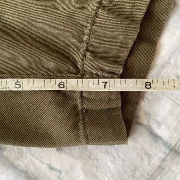 Kingsize men XL Big chino shorts w/elastic and drawstring waist olive green - Picture 9 of 10